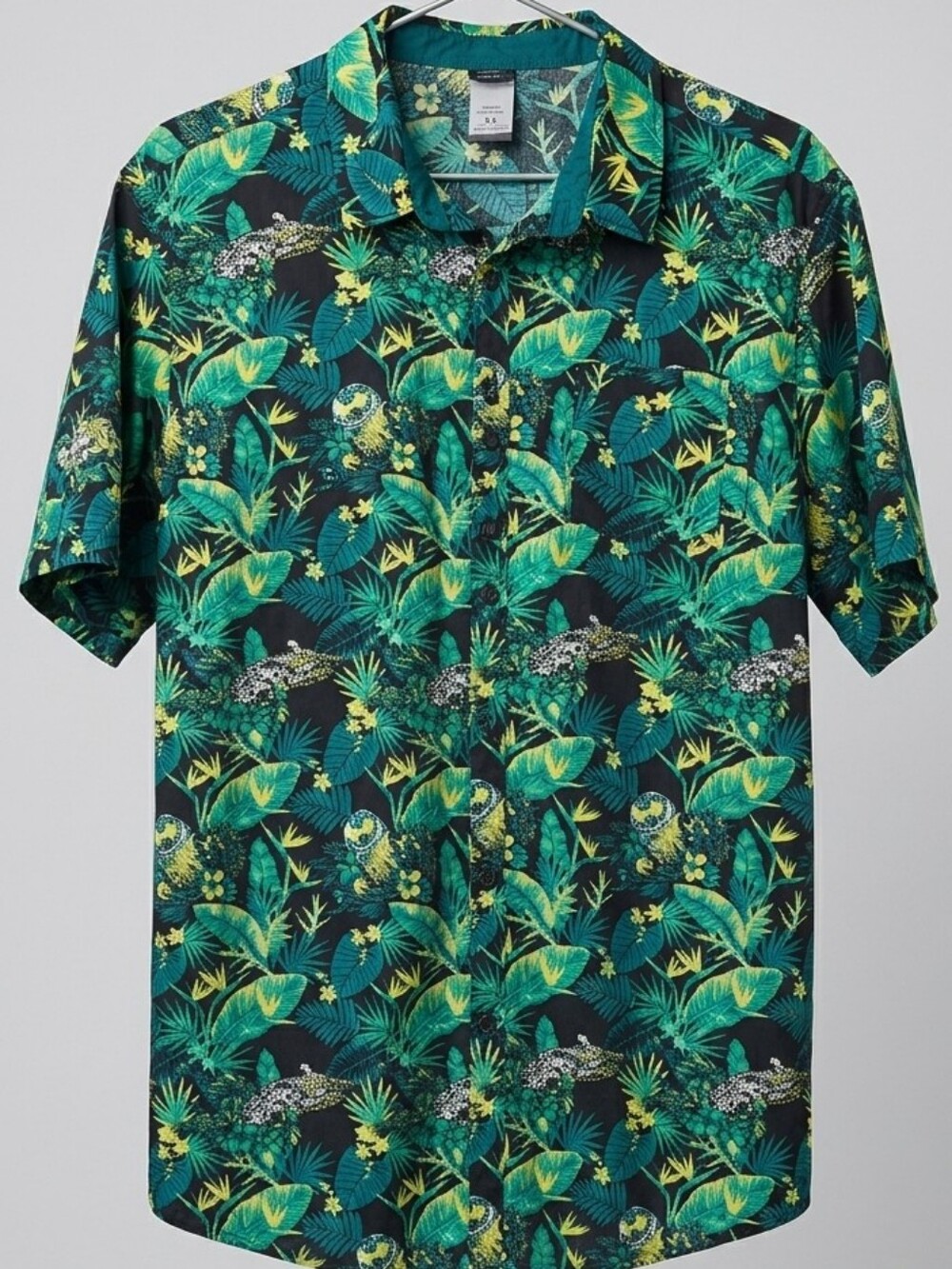 Star Wars Green and Yellow Tropical Print Button-Down Shirt
